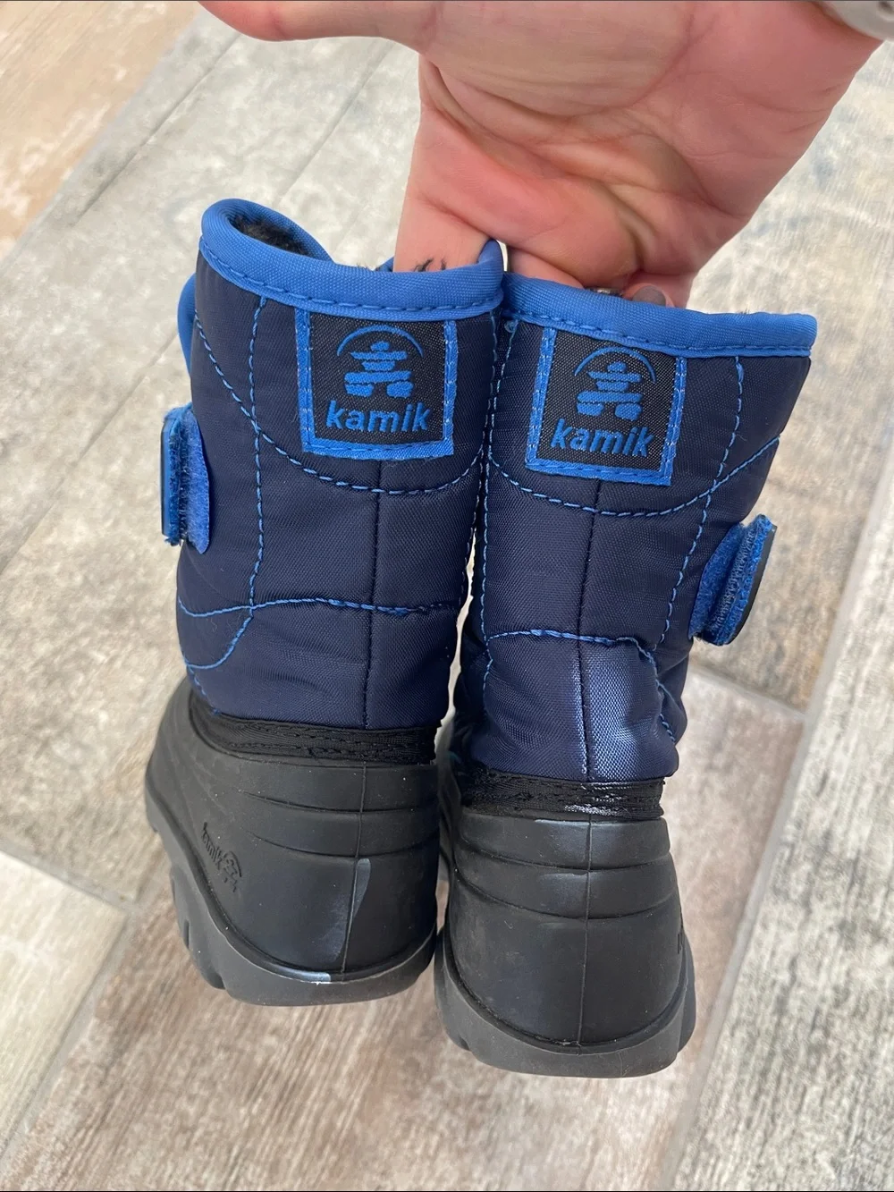Kamik Blue Winter Snow Boots with Plush Lining Kids Unisex size 7